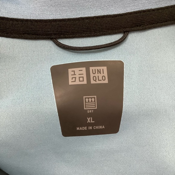 Uniqlo Menβs Blue Full-Zip Hoodie Long Sleeve Stretch Dry Sweat - Picture 9 of 10